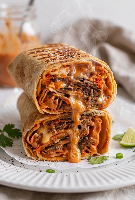 Beefy melt panini